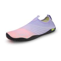 Soft Sole Aqua Shoes for Men Women Breathable Quick Dry Water Sneakers Elastic Slip-on Wading Footwear for Beach Walking Surfing 42 gray