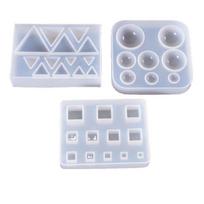 Poppy DIY Crystal Epoxy Gemstone Sticker Pendant Silicone Mold Set 12-Cavity Small Cube Mold white