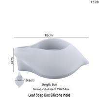 Poppy DIY Epoxy Soap Draining Box Mold - Silicone Leaf Design white