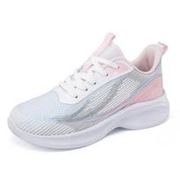Soft Sole Running Shoes Women Breathable Knitted Casual Sneakers Lightweight Outdoor Trainers for Walking Traveling 41 white