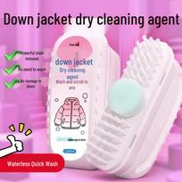 Waterless Foam Down Jacket Cleaner - Powerful Stain and Oil Remover, No-Wash Solution white