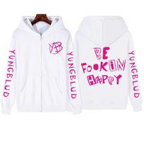 Roko dainininkas Yungblud Būk Laimingas Užtraukiamas Džemperis Vyras Moteris Harajuku Ilgomis Rankovėmis Hip Hop Megztinis Užtraukiamas Džemperis L balta