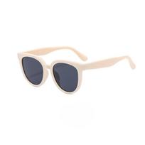 Korean Version Sunglasses Internet Celebrity Fashion Small Sunscreen Xu Hongdou Same for Women Face-showing Metal teeth gray