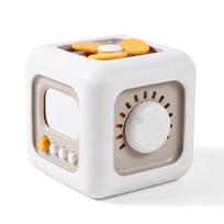 Infant Toy 6 in 1 Multifunctional Busy Cube Montessori Game Cube Toddler Practice Skill Instructive Toy Sensory Pressure Plate white