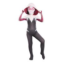 Superherojės Moteriškas Kostiumas-Kūno Apranga Helovino Cosplay Kombinezonas Spider-Verse Gwen Stacy Kostiumui Aukštis 160-170cm XL balta