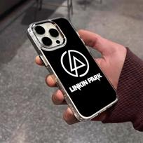 L-LinkinS Park telefono dėklas skirtas IPhone 17 Air 16 E 15 14 13 12 11 Plus Pro Max Galvanizuotas Skaidrus Minkštas Dėklas iPhone17 Pro Max
