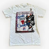 Chicago Bulls Shirt Mens M 1991 NBA World Champs Front Pages White Vintage XL gray