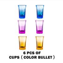 Elegant 6 Shot Glass Dispenser And Holder For Parties With Colorful Glasses 6pcs Colorful Wine Glass blue