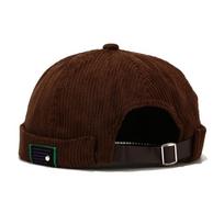 Retro Corduroy Brimless Beanie Hat Unisex Adjustable Docker Cap Solid Color Hip Hop Streetwear Dome Hats For Men Women ruda