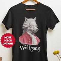 Funny Wolfgang Amadeus Mozart Tee Shirt, Wolf Composer T-Shirt, Classical Music Tshirt 110 gray