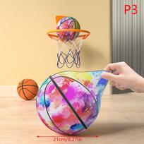 1Pc Kids Bouncing Mute Silent Basketball With Cloth Cover Indoor Silent Foam Basketball Bounce Soft Squeezable Ball 3 gray