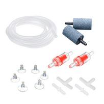 Aquarium Air Pump Accessories Kit For Fish Tank Oxygen Pump With Suction Cups,Check Valves, Air Tube, Air Stone A1 white