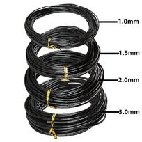 Bonsai Wire Plant Support Anodized Aluminum Bonsai Training Wire for Plant Shaping Garden Accessories 1/1.5/2/2.5/3/3.5mm 3.0mm gray