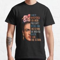 I am the storm Frida Kahlo painter art for fans Classic T-Shirt Size S-5XL XXXXL black