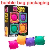 Schylling Nee Doh Nice Cube Soda Color And Mini Cat 4 Pack Set Slow Rebound Squishy Fidget Toy Stress Relief Party Favor Gift
