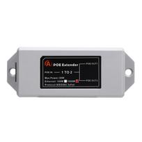 1 in 2 Out Gigabit POE Extender 1000Mbps Long Distance Transfer Plug and Play Space Saving For Home Hotel