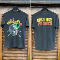 Vintage 1980’s Original “Guns n’ Roses” GNR Rock Band Appetite For Destruction Two-Sided T-Shirt, 80’s Tee Shirt, Vintage Clothing 130 gray