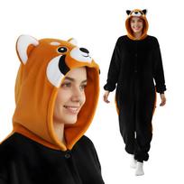 Pajamas Onesie Kigurumi Costume Red Panda : 185 - 195Cm black