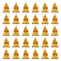 30Pcs Mini Gold Buddhas Statues Bulk Small Resin Sakyamuni Figurines Tiny Figures Ornament Home Office Decoration
