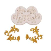 Relief Silicone Mold DIY Fondant Cake Border Decorating Mold Sugarcraf Chocolate Clay Gumpaste Mold Cupcake Baking Tool white