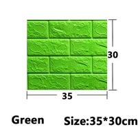 1-30 vnt. 35cmx30 3D sienų lipdukai Tapetai „Pasidaryk pats“ Vandeniui atsparūs Svetainės, miegamojo, virtuvės fonui Dekoracija 1Pcs 35cmx30cm green