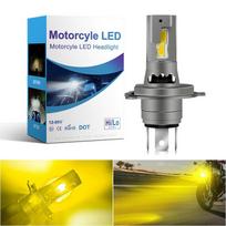 Super Bright H4 LED Yellow Motorcycle Headlight, Bright Dark Yellow, 12 V Bulb, For auksas