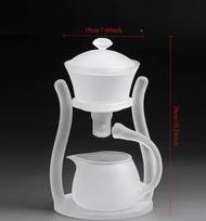 Frosted Glass Teapot Magnetic Drip Pot Heat-resistant Glass Teapot With Base Puer Kettle Make Automatic Tea Cup white