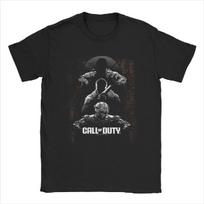 Call Game Dutys Black Ops Halftone Marškinėliai Vyriški Vintažiniai Grynos Medvilnės T-shirtai Apvalia Kaklo Trumpomis Rankovėmis Marškinėliai Originalūs Gaminiai XXXXL gray