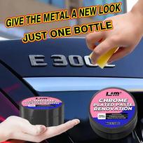 Chrome car parts renewal polishing paste, door handle, window, wheel hub chrome bright strip repair, polish repair paste 50 ML white
