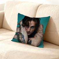 D-Damiano D-David Singer Anime Celebrity Merchandise All-Match Printed Pillow Case Sofa Car Office Room Decoration Protector 12x12Inch black