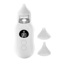 Rechargeable Infant Nose Cleaner 65KPA Strong Suction 9 Modes Quiet Operation Silicone Nozzle Anti Backflow Portable Infant Tool 1 gray