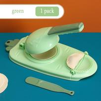 1PC Kitchen 2in1 Make Dumplings Dumpling Mold Pressing Dumpling Skin Rolling Dough Dumpling Machine žalia