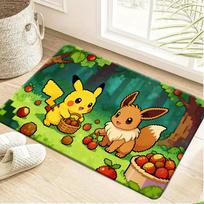 Pokemonas Psyduckas  Ei!  Spausdintas neslystantis durų kilimėlis, minkštas sugeriantis grindų kilimas namų dekoravimui 40cm x 60cm blue