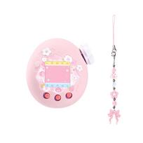 Vyšnių žiedų rožinis apsauginis dėklas „Tamagotchi Paradise“ elektroniniams augintiniams žaidimų žaislams rožinė