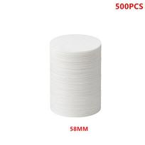 500 vnt. 58 mm popieriniai kavos filtrai, vienkartiniai, ekologiški, maistinės kokybės, skirti espreso kavos aparatų portafiltrams, namų ir komerciniam naudojimui A170 white
