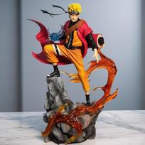 25cm Naruto Anime Figure Uzumaki Naruto Uchiha Sasuke Action Model Pvc Statue Desktop Ornament Collection Toy Gift Fast Delivery brown