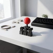 Arcade Joystick Keycap Additively manufacturedPrinted WASD Printed Resin Key Accessory Black Red_High Wasd-arrow gray