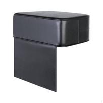 Kirpėjo kėdės paaukštinimo pagalvėlė Lengvai valoma Salono sėdynė su priekine plokšte Dirbtinė oda Children Booster Pad black