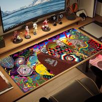 The Big Lez Show Large Size Mouse Pad Large Gaming Table Cushion Non-slip Laptop Tablet Big Mousepad XXL Mat Mini PC Playmat With Lock edge 30cmx60cm(11.8x23.6inch) beige
