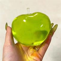 Sea Pool Cube Sensory Toy Green Apple Maltose Jelly Texture Clear Squishy Blocks Slow Rising Soft Squeeze Non-Toxic Relie Stress yellow