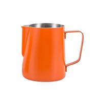 Stainless Steel Milk Frothing Pitcher Thickened Latte Art Cup for Barista Coffee Barware Home Coffee Tools Food-Grade Milk Frothing Cup for Cafes oranžinė