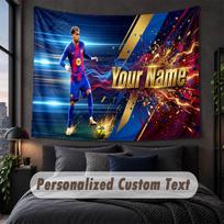 Custom Name Text Tapestry,Lamine Yamal Decorative Wall Hanging, Background Tapestry For Home Bedroom 150cmx200cm