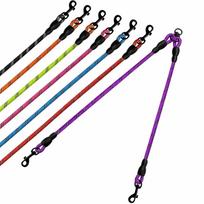 Dual Lead Reflective Dual Dog Leash Durable Strong Double Lead Pet Leash No Messy 360 Swivel Twin Lead for Two Dogs for Puppy violetinė