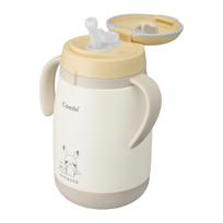 Combi Rakumagu Stainless Non-Leaking Straw Large Pikachu Magic Bottle Structure Keeps Coldness white