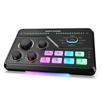 FIFINE SC8 Audio Mixer with RGB Lighting & Voice Changer, XLR Mic Preamp, 3 EQ Modes, Plug & Play for Gaming/Streaming/Podcast juoda
