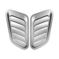 Automobilio variklio dangčio ventiliacijos dangtelio apdaila ABS medžiaga Juoda/sidabrinė/anglies pluošto Universalus dydis Silver
