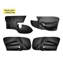 LHD/RHD For VW Golf 5 MK5 Jetta 2006 2007 2008 2009 2010 2011 Microfiber Leather 4pcs Car Interior Door Armrest Panel Cover Trim RHD juoda balta spalva
