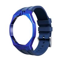 Integrated Luxury Mod Kit for Swatch X AP Royal POP Aluminum Alloy Case+Silicone Strap Pocket Changer To Wristwatch Accessories for Royal POP black