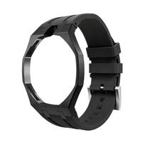 Integrated Luxury Mod Kit for Swatch X AP Royal POP Aluminum Alloy Case+Silicone Strap Pocket Changer To Wristwatch Accessories for Royal POP black