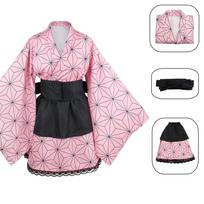 Polyester Kamado Nezuko Cosplay Dress – Perfect Stitches Comfort Pink,XS pink